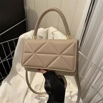 Модная маленькая квадратная сумка женская иностранная повседневная сумка через плечо 2024 осень новая мода корейская версия повседневная сумка-мессенджер белый