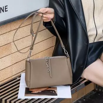 Модная маленькая квадратная сумка женская пожилая текстура нишевая сумка через плечо на одно плечо