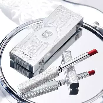 Модная маленькая серебряная губная помада в тюбике, бархатная водостойкая, стойкая, не выцветающая, маленькая тонкая губная помада в тюбике Shake Sonic Boom Style