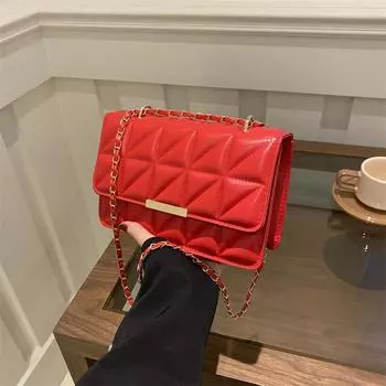 Модная маленькая сумка 2024 года, весна и лето, новая модная фактура женской сумки, сумка-мессенджер в иностранном стиле, персонализированная маленькая квадратная сумка чёрный