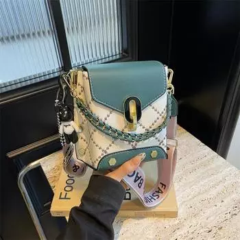 Модная маленькая сумка через плечо для женщин, легкий мини-кошелек для мобильного телефона, повседневная сумка через плечо зелёный