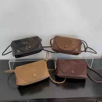 Модная маленькая сумка через плечо в стиле ретро для женщин, новинка 2024 года, корейская универсальная сумка через плечо, популярная простая сумка через плечо