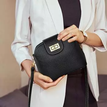 Модная маленькая сумка, новый стиль интернет-знаменитости, сумка-ракушка, натуральная кожа, женская сумка через плечо, модная и универсальная сумка через плечо