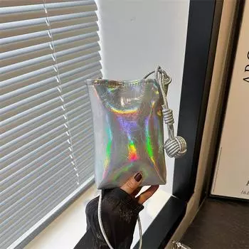 Модная маленькая женская сумка 2024 года, летняя новая простая повседневная сумка для мобильного телефона в корейском стиле, красивая сумка через плечо в иностранном стиле чёрный