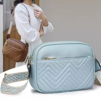 Модная маленькая женская сумка через плечо из мягкой кожи Cross Border, модная и универсальная сумка через плечо, новая летняя сумка для мобильного телефона 2024 года, повседневная