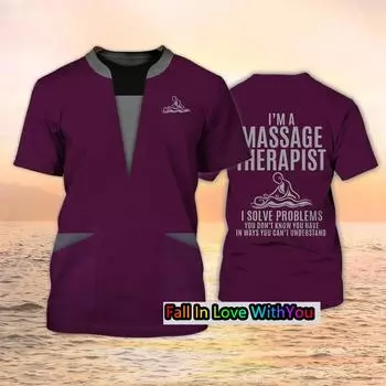 Модная массажная мужская футболка с 3d принтом, забавный топ с короткими рукавами на заказ, винтажная футболка большого размера, женская одежда