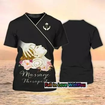 Модная массажная женская мужская футболка с 3D-принтом, женская забавная футболка с коротким рукавом, винтажная футболка большого размера, женская одежда S