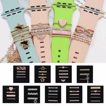 Модная металлическая брошь с бриллиантами, браслет, подвески, декоративное кольцо, ремешок для часов, орнамент, аксессуары