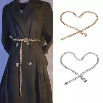 Модная металлическая цепочка, женский пояс, цепочка на талию, платье, женский пояс, аксессуары, цепочка для тела золотой