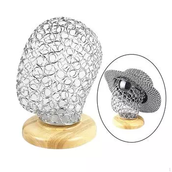 Модная металлическая голова манекена, модель, шляпа, подставка для дисплея, держатель серебряный