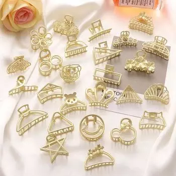 Модная металлическая маленькая шпилька для волос, женская геометрическая шпилька из матового металлического сплава, ювелирные изделия для волос, аксессуары для волос