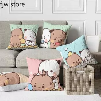 Модная милая аниме красная панда наволочка для гурманов грудь диван стул кровать подушка украшение дома 40x40cm