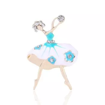 Модная милая изысканная балетная брошь для подружки с кристаллами и стразами, стеклянные броши, булавка для женщин, аксессуар для свадебного платья