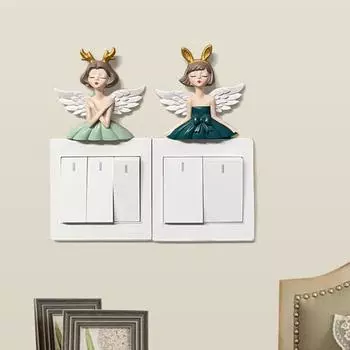 Модная милая простая в использовании наклейка в виде девочки-ангела, многоцелевая липкая наклейка, украшение для домашнего декора для повседневной жизни вино красного