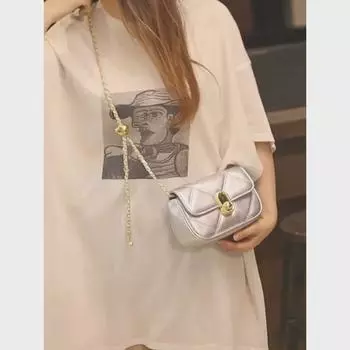 Модная мини-сумка Diamond Silver - женская сумка-мессенджер на цепочке, летняя роскошная маленькая квадратная сумка. чёрный