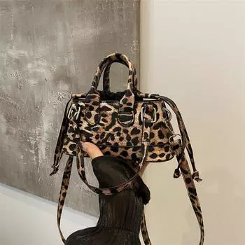 Модная мини-сумка для помады, текстура, иностранный стиль, портативная маленькая сумка с леопардовым принтом, сумка-мессенджер Spice Girl Sweet Cool Wind коричневый