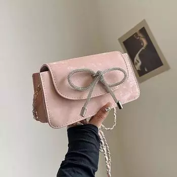 Модная мини-сумка в стиле интернет-знаменитости 2024 года, весна, новая корейская версия, повседневная сумка-мессенджер через плечо, сменная сумка белый