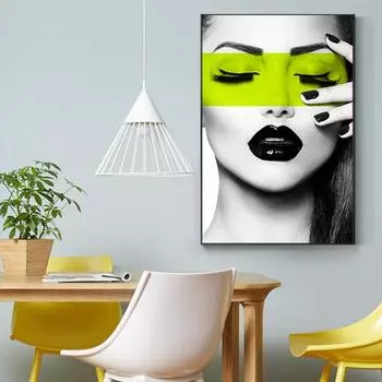 Модная модель, иллюстрированная фигурка, принт постера, красочный художественный Настенный декор, холст для гостиной, для девочек, студии, скандинавское украшение, картина 21cm30cm NoFrame