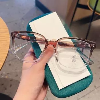 Модная модная маленькая красная книжка, большая черная оправа, овальная оправа TR90 для очков с сетчатыми красными глазами, которая может сочетаться с градусами.