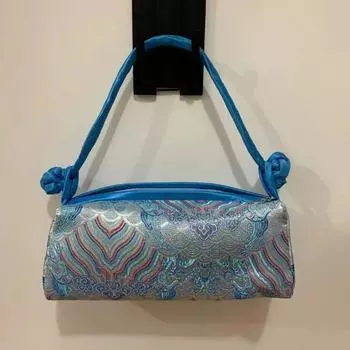 Модная модная роскошная шелковая сумка в китайском стиле, женская сумка, ручная вышивка, сумки Cheongsam, женские сумки для косплея, клатч 24 x 8 x 12 cm королевский синий