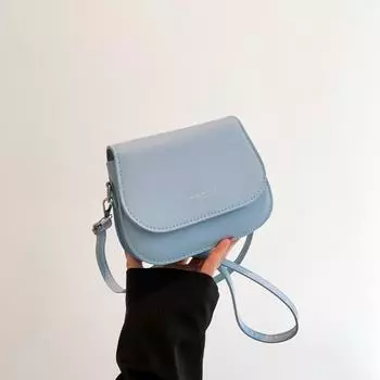 Модная модная сумка через плечо, повседневная женская сумка для девочек из искусственной кожи, однотонная сумка-мессенджер через плечо 19*7*13.5cm синий