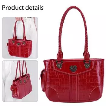 Модная модная сумка подмышки в форме сердца, винтажная элегантная сумка с верхней ручкой, повседневная сумка через плечо, кошелек для женщин CHINA