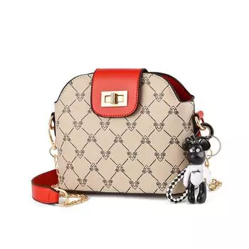 Модная модная женская сумка-кошелек с принтом, маленькая квадратная сумка для девочек, сумка через плечо с подвеской в виде креста, сумка-шоппер с нулевым кошельком и телефоном