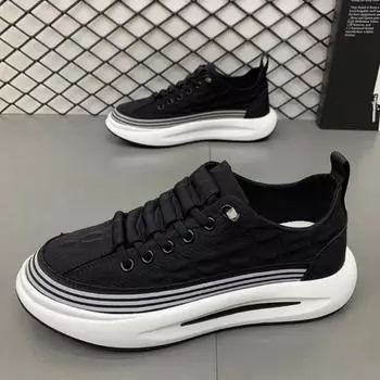 Модная молодежная мужская обувь, роскошные брендовые кроссовки без застежек, мужские кроссовки, вулканизированная обувь, лоферы, Zapatillas De Hombre 39 чёрный