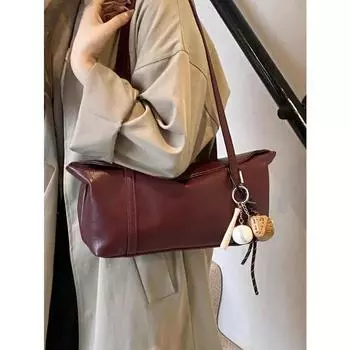 Модная мягкая кожаная сумка через плечо для женщин, новая большая вместительная сумка для покупок, женская винтажная сумка-подушка