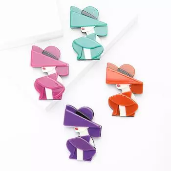 Модная мультяшная акриловая брошь в виде девушки Монро, креативная универсальная женская одежда, корсаж, ювелирные изделия, булавка