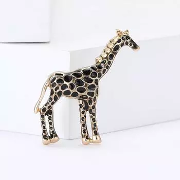 Модная мультяшная брошь из эмали и сплава с жирафом, изысканная универсальная женская одежда, украшение на корсаж