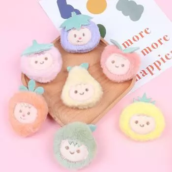 Модная мультяшная милая фруктовая плюшевая игрушка брошь клубника персик авокадо морковь сумка кулон креативный подарок