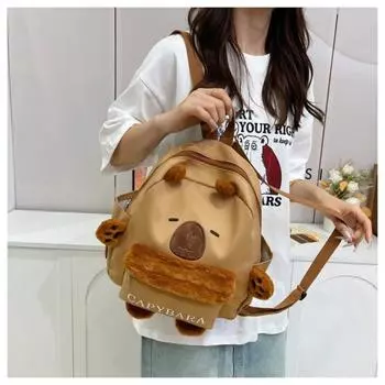 Модная мультяшная сумка на плечо, плюшевая сумка с изображением морской свинки, плюшевая сумка с изображением капибары, сумка с изображением животных, рюкзаки, дамская сумочка A