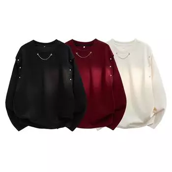 Модная мужская базовая рубашка с длинными рукавами и отстегивающимися рукавами L чёрный