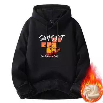 Модная мужская белая толстовка с капюшоном, модная толстовка с принтом «Сотня», свободная теплая повседневная толстовка, топ M: Recommended 80-55kg