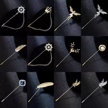 Модная мужская брошь Ретро-брошь Унисекс Маленькая вставная брошь для костюма Аксессуары Однословная брошь-булавка