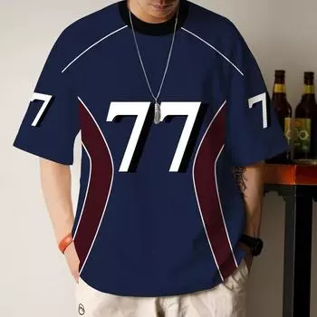 Модная мужская футболка 3d сращивания цвета с цифровой печатью Мужской Джерси Пара моделей Хип-хоп с короткими рукавами Свободная футболка большого размера XL