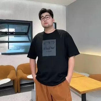 Модная мужская футболка больших размеров, летняя свободная футболка больших размеров с короткими рукавами, мужские повседневные простые топы с принтом M