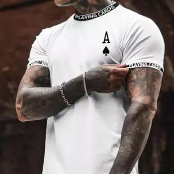 Модная мужская футболка, простая черная футболка с рисунком в виде сердца, повседневная футболка с 3D-принтом, персонализированная круглая горловина с короткими рукавами, ME15 S