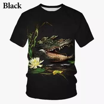 Модная мужская футболка с 3D принтом, повседневная забавная футболка с круглым вырезом и коротким рукавом S