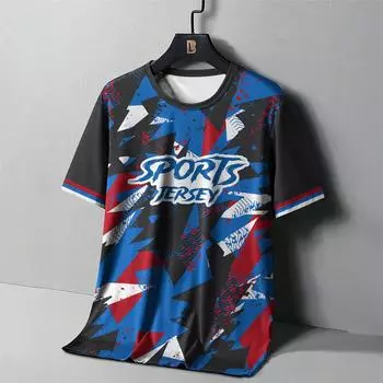 Модная мужская футболка с 3D принтом тай-дай, летние спортивные топы с короткими рукавами для занятий спортом на открытом воздухе, удобные дышащие повседневные свободные футболки с круглым вырезом S