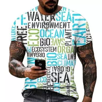 Модная мужская футболка с 3D принтом всего тела, повседневные футболки с круглым вырезом и короткими рукавами, уличная одежда в стиле Харадзюку, топы большого размера XL