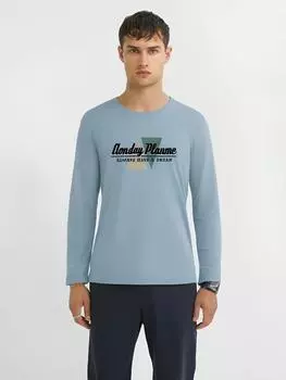 Модная мужская футболка с длинными рукавами больших размеров из чистого хлопка с круглым вырезом S-5XL S