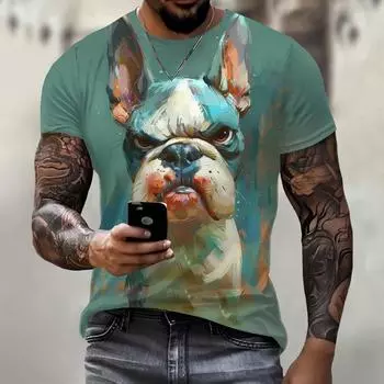 Модная мужская футболка с рисунком животных, уличная футболка свободного покроя с круглым вырезом и принтом 3D, милые футболки с принтом хомяка, топы S