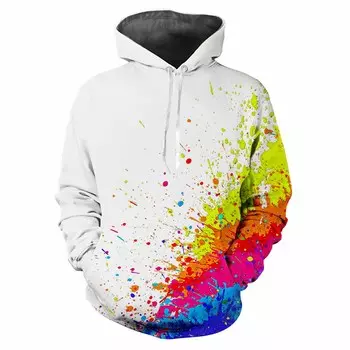 Модная мужская и женская 3D-печатная удобная мужская теплая повседневная спортивная толстовка с капюшоном, подходящая для верхней одежды S