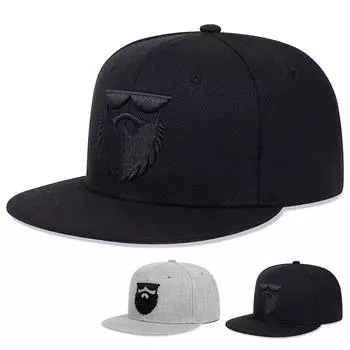 Модная мужская и женская хлопковая бейсболка Snapback в стиле хип-хоп, бейсболка с вышивкой Uncle Beard, кепки для дальнобойщиков, регулируемые шляпы для отдыха на открытом воздухе чёрный