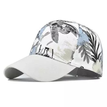 Модная мужская и женская регулируемая бейсболка Snapback с принтом цветов, шапки для пар, качественные хлопковые летние кепки унисекс, костяные кепки 54-60cm