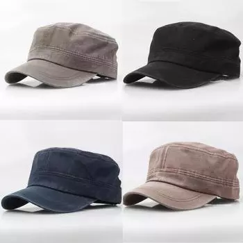 Модная мужская и женская шляпа с плоским верхом, смываемая водой Free чёрный