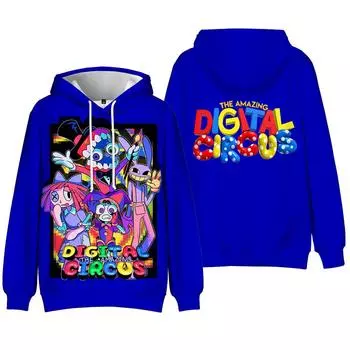 Модная мужская и женская толстовка с капюшоном The Amazing Digital Circus Hoodies Anime Streetwear Harajuku Повседневная пуловер с капюшоном с принтом Толстовки XS