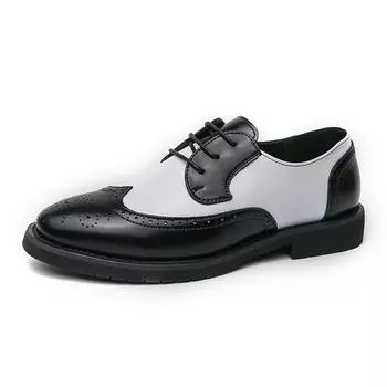 Модная мужская кожаная повседневная обувь в британском стиле, обувь для вечеринок, банкетов, формальных мероприятий, мужская обувь с острым носком для свадьбы, износостойкая 38